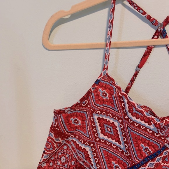 Polyester tablecloth pattern tank top